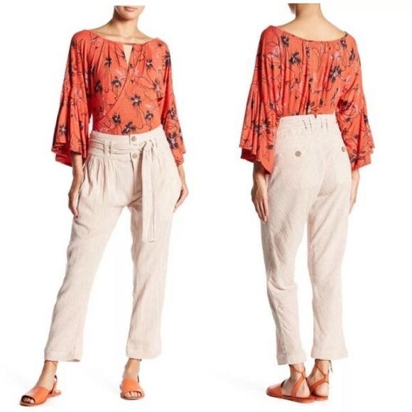 Free People High Waist Cropped Pants - Picture 1 of 13